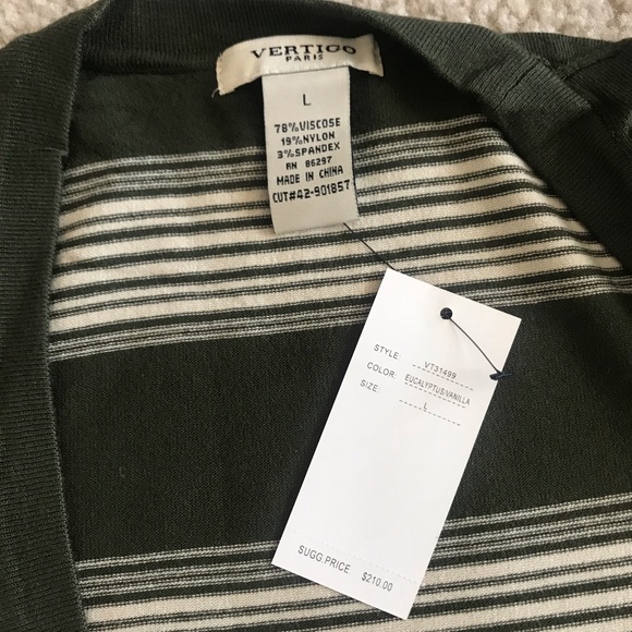 Vertigo Paris Striped Longline Cardigan Duster - Picture 3 of 5